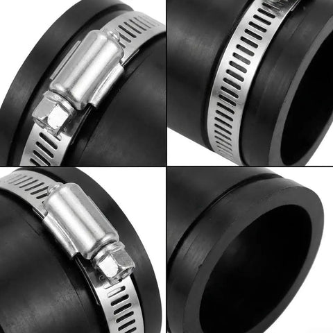Top Notch Flexible Pipe Coupling Kit For 1 Inch PVC And Rubber Drain Repair Clamps Fast Fix For Leaky Sewer Lines Easy Install Plumbing Connection black pipe coupling with stainless steel hose clamp for 1 inch drain repair