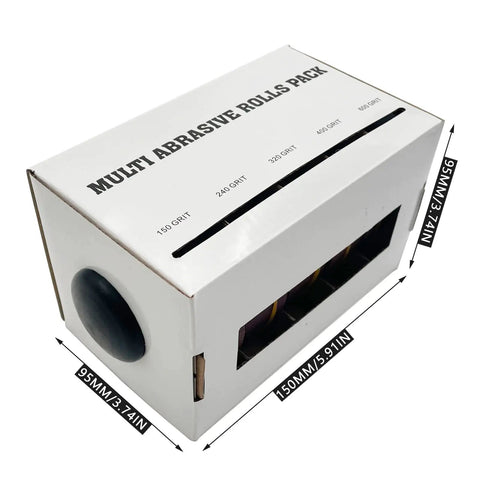 Emery Cloth Roll Set With 5 Grits 150 240 320 400 600 8 Meters Aluminum Oxide Sandpaper box packaging
