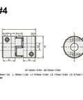 Top Notch Kuuleyn 3Pcs Helical Beam Shaft Coupling Set Made From Hardened Aluminum Alloy For Motor And Ball Screw Kits With Secure Tightening Fit And Super Durable Performance That Slams It Together. #4 size diagram, 25mm D, 12mm bore