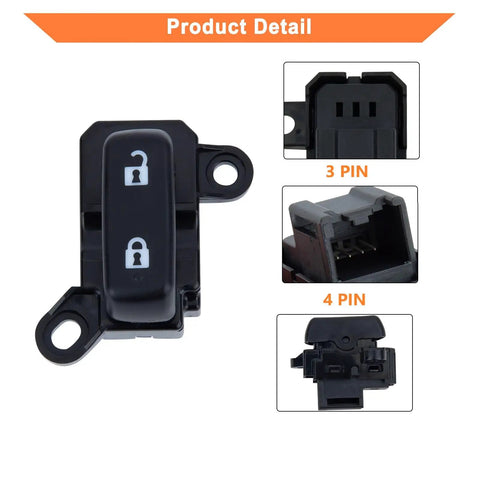 Power Door Lock Switch Front Driver Side Replacement For Mazda 3 2010 To 2013, Mazda 6 2009 To 2013, detailed connectors view
