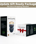 Box packaging of Camera Lens Coffee Mug With Clear Lid And Spoon, Lightweight Lens Cup Replica For Photographers, Holiday Gift Box Ready
