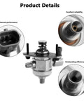 High Pressure Fuel Pump Drop In Replacement Direct Fit For Chevrolet Camaro Traverse GMC Acadia Acadia Limited Buick Enclave Lacrosse Allure Cadillac CTS STS Saturn Outlook OE Grade Performance And Reliable Fuel Delivery showing connection ports and fittings