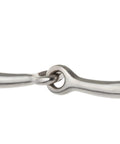 Close-up of All Purpose Ring Snaffle Bit With 5 Inch Mouth And Two And A Half Inch Rings Nickel Plated Malleable Iron for horses.
