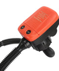 Ditch The Haul With This Fabater Auto Shutoff Fuel Transfer Pump featuring an orange motor unit and flexible hoses for efficient gas transfer.