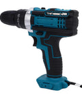 Tough As Nails 21V Cordless Drill Driver With Heavy Duty Brushless Motor And 10mm Quick Lock Chuck side view showing ergonomic grip.