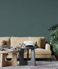 Living room with Black Faux Beadboard Peel And Stick Wallpaper Removable And Repositionable Self Adhesive No Mess Easy DIY Wall Decor 20.5 Inch By 16.5 Foot Made In The USA.
