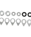 Beefed Up Heavy Duty Bicycle Wheel Axle Nut Kit With Carbon Steel Nuts And Anti Rotation Tab Washers For Mountain And Road Bikes Secure Retention Hardware To Prevent Loosening During Rough Rides, carbon steel washers and nuts set