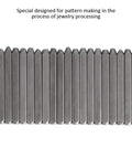 20 metal punches for Metal Stamping Kit With 20 Pattern Punches Chisel Anvil Set For Jewelry Making And Metal Carving, displayed in row