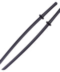 Dope Training Katana Sword For Martial Arts Practice, Blunt Polypropylene Samurai Sword, pair of black practice swords