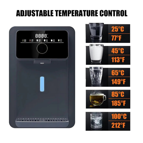 Wall Mounted Mains Fed Water Dispenser With Instant Heat And Adjustable Temperature Space Saving Office Water Cooler 2200W