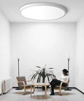Ultra Thin 12 Inch LED Flush Mount Ceiling Light With 5000K Daylight White 24W 240W Equivalent in modern living room