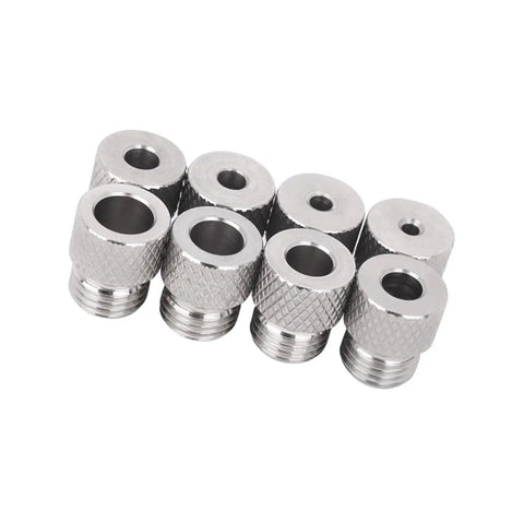 8 Piece Stainless Steel Drill Bushing Set With 3 To 10mm Inner Diameters And M14x1.5 Threads For Precise Drilling And Rock Solid Grip