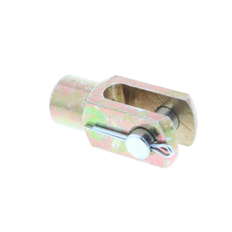 Beefy Three Eighths Inch Fine Thread Steel Clevis End With Pin And Cotter Key For Master Cylinder Or Booster Pushrod To Brake Pedal Arm universal fit clevis