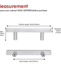 10 Pack Brushed Nickel Cabinet Pulls 3 Inch Hole Centers, 6 Inch Total Length, 1.34 Inch Height Stainless Steel Handles shown with measurements for cabinets and drawers, Rust Resistant, Elegant Square Design