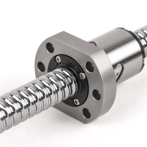 SFU1605 Ballscrew with End Machined Ball Nut for CNC Linear Motion Smooth Low Backlash Heat Treated Steel Industrial Grade Close-up