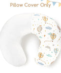 Mom Approved Ultra Soft Nursing Pillow Cover For Breastfeeding Pillows, Stretchy Removable Slipcover With Hidden Zipper, Hot Air Balloon Print