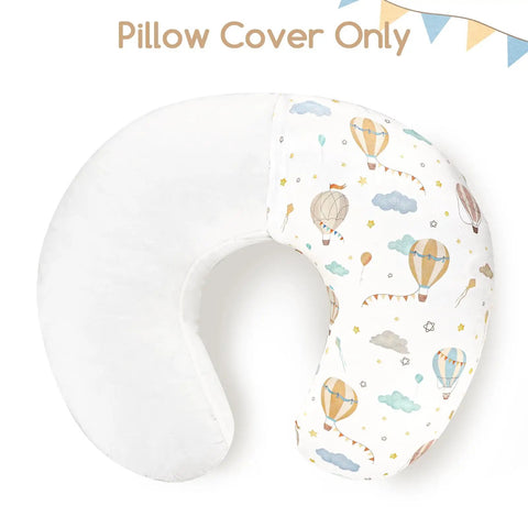 Mom Approved Ultra Soft Nursing Pillow Cover For Breastfeeding Pillows, Stretchy Removable Slipcover With Hidden Zipper, Hot Air Balloon Print