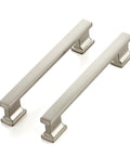 10 Pack 5 Inch Brushed Nickel Cabinet Pulls for cabinets and furniture; view showing smooth brushed finish and solid construction