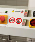 Emergency Stop Push Button Switch 1NO1NC 660V 10A Red With Box on industrial control panel, 22mm diameter