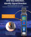 Amazon TFI-40V fiber optic identifier handheld black device with blue label and LCD display