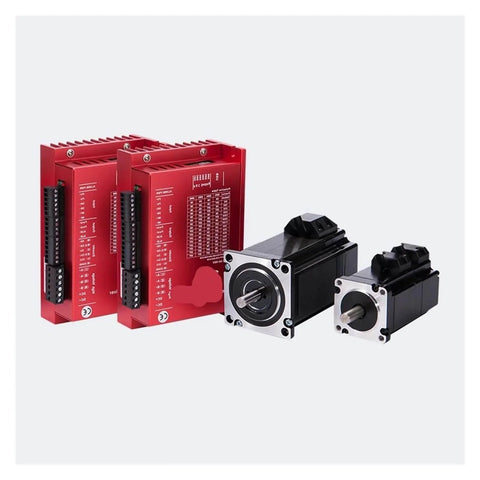 IP65 Rotary Incremental Encoder Servo Closed Loop Stepper Motor Kit With Driver for robotics and CNC projects, side view.