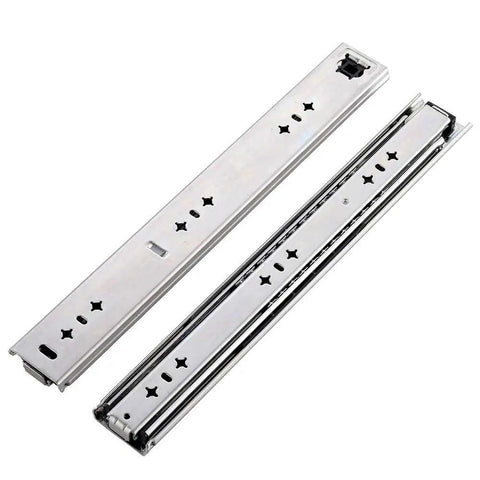 Beefy 20 Inch Full Extension Drawer Slides With Ball Bearing 250 Lb Capacity Industrial Cabinet Rails Zinc Plated