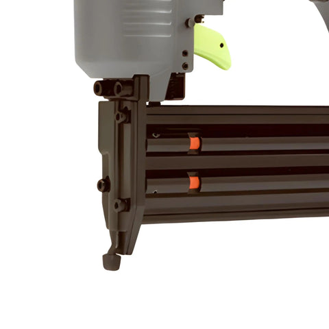 Killer Pneumatic 18 Gauge Brad Nailer Crafted Light As A Feather From Die Cast Aluminum side load magazine with reload tracker.