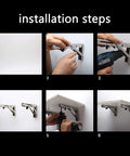 Installation steps for Heavy Hitting Foldable Wall Mount Shelf Brackets One Pair Stainless Steel L Shaped Corner Brace.