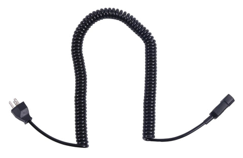 Heavy Duty Electric Pallet Jack Charger Cable For Big Joe Forklift EZ30 E30 D40 EZ40 Replacement Part 1115-500006-10 coiled black power cord
