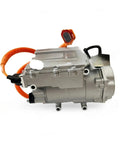 Keep Your Electric Ride Chill With This Upgraded EV AC Compressor And 320V Cooling Pump Tuned For Dongfeng Aeolus E70 And BYD BC28B, silver compressor with orange wiring.