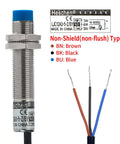 Capacitive Proximity Sensor With 5mm Sensing Distance, 10 To 30 VDC, 200 mA, PNP Normally Open, Three Wire, LJC12A3 5 ZBY