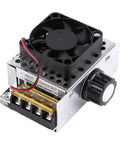 Beefy 4000W SCR Voltage Regulator and Electric Motor Speed Controller Dimmer with fan and control knob, compact design