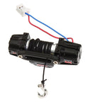 Rockin Metal Electric RC Winch For Mini 1/18 Trx4m And 1/24 Fms Crawlers with black metal housing and hook.