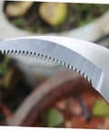 Durable 2 Pack Gardening Scythe Tool for Grass Cutting and Weeding with serrated steel edge for safe trimming