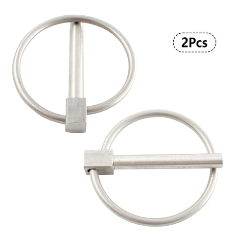 Heavy Duty Lynch Pin Set Two Pack 3/16 Inch By 1-1/4 Inch 304 Stainless Steel Lynch Pins With Ring