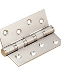 Two Pack 4 Inch Ball Bearing Flush Hinges Stainless Steel For Cabinets And Doors With Screws, visible stainless steel hinge