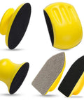 Five Pack Sanding Blocks Set With Round And Mouse Shapes, Hook And Loop Sanding Block Kit, ergonomic soft grips