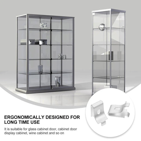 Adjustable Shelf Support Clips Clamp Aluminum Alloy Set of 50 Pieces for Wine Cabinet and Display Cabinet