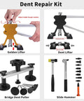 Stainless Steel Dents Hooks Push Rod Leveling Hammer Crowbar Tool Kit For Paintless Dent Removal And Hail Damage Repair Car Bodywork Solution