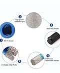 Huge 11 Piece Diamond Tile Hole Saw Kit With Chamfer Bit For Drilling Enlarging Milling Beveling And Shaping Ceramic Glass Hard Materials Fast. SDS Plus shank diamond hole saw with 5/8-11 thread and chip flute