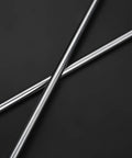 Two Pack 6mm By 600mm Linear Motion Rod Guides For DIY CNC And 3D Printer Projects, Steel Construction Delivers Durable Precision Rails For A Smooth Glide And Solid Alignment In Craft Tool Setups, pair of steel rods on black background