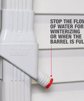 Mystic Rainwater Collection System For 2 In X 3 In Downspouts installed on siding