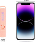 3 Pack USB C Rechargeable Mini LED Flashlights With Sidelight Lantern next to smartphone for size comparison.