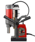 Magnetic Drill Press for Core Drilling and Metal Hole Cutting, Portable powerhouse tool with sturdy magnetic base and controls.