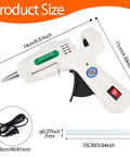 Dimensions of Dope Mini Hot Glue Gun Kit With 30 Glue Sticks, Fast Heating Hot Melt Gun For School Projects, Crafts, DIY Arts And Quick Home Repairs