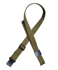 Two Point Canvas Rifle Sling In US GI Pattern With One And A Quarter Inch Swivels, OD Green, 48 Inch Length (45 Inch Fully Extended)