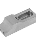 Low Profile Side Clamp Vise Set For CNC Milling, 2Pcs S136H Die Steel, close-up of arc shaped M8 jaw, heavy duty workholding