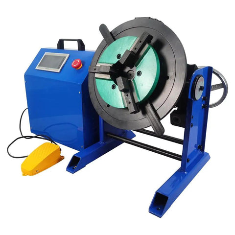 Heavy Duty Rotary Welding Positioner Turntable With Stepless Speed Control And Manual Tilt Design Featuring 320Mm Workbench front view