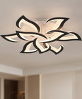 Five Petal Flower LED Flush Mount Ceiling Light With Remote Control Dimmable Acrylic Fixture Three Color Temperatures Modern Ceiling Lamp
