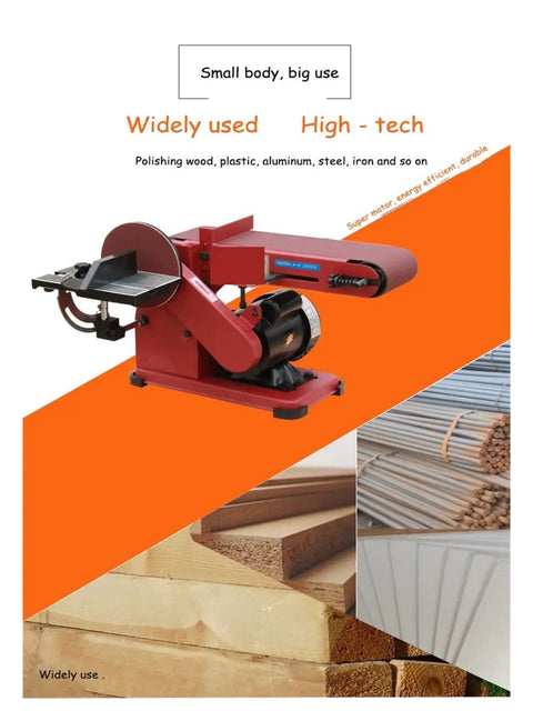 Heavy Duty Electric Belt And Disc Sander Featuring A Kickass 3450Rpm Motor versatile benchtop sander for polishing wood and plastic.